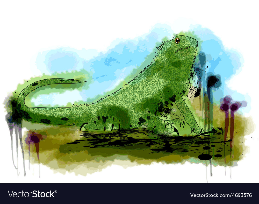 Abstract iguana Royalty Free Vector Image VectorStock