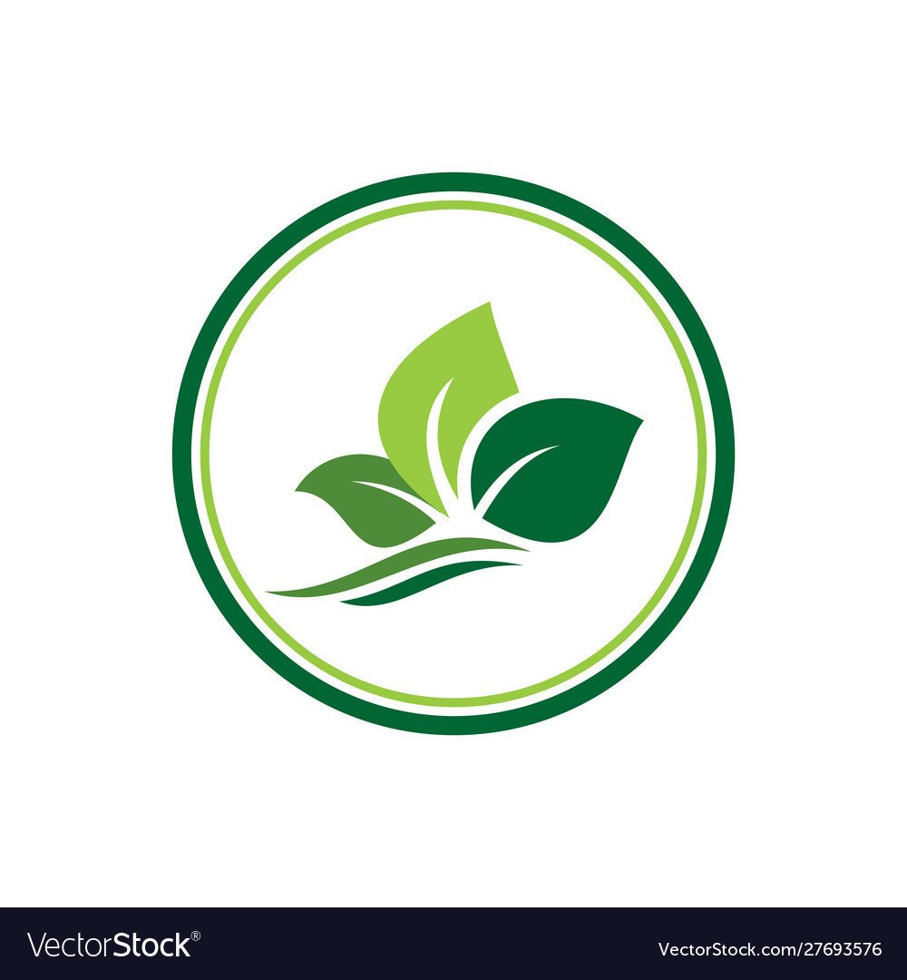 Abstract leaves plantation garden estate logo icon