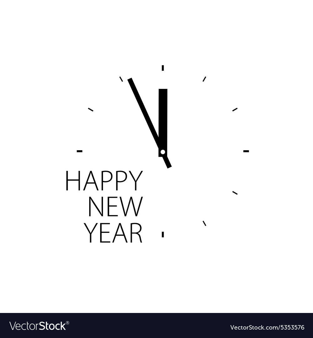 Happy new year clock