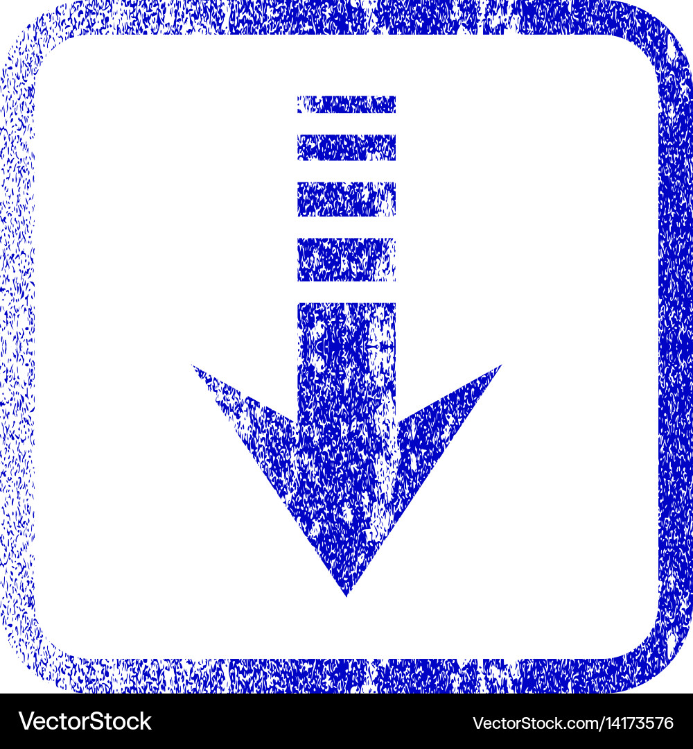 Send down framed textured icon Royalty Free Vector Image