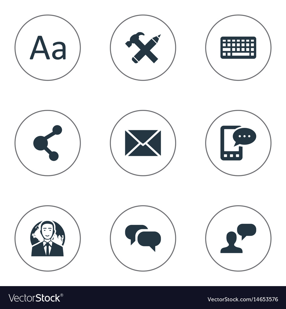 Set of simple user icons