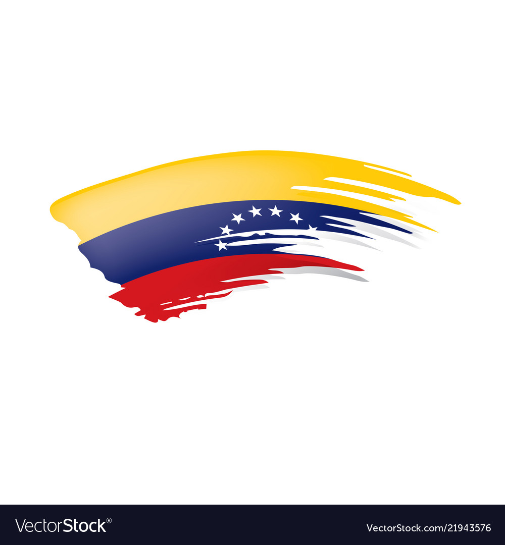 Venezuela Flag On A White Royalty Free Vector Image 