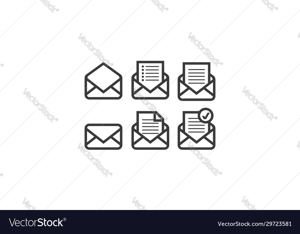 Email letter internet communication logo icon vect