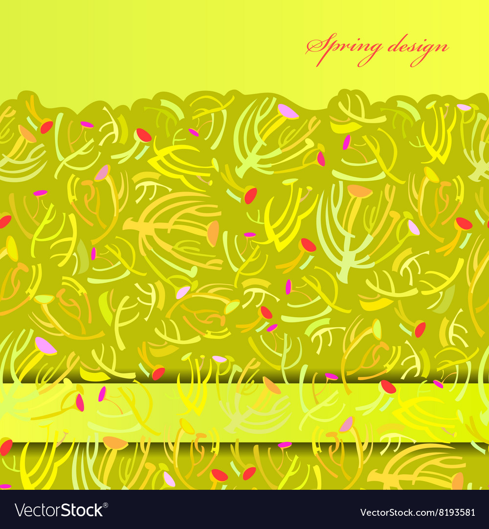 Green sprig background Royalty Free Vector Image