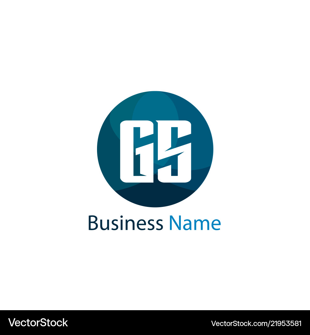 Initial letter gs logo template design Royalty Free Vector