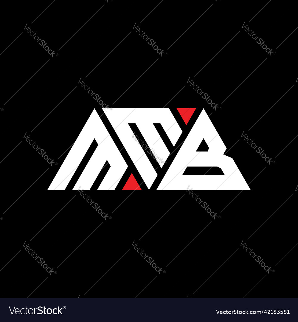 Mmb triangle letter logo design Royalty Free Vector Image