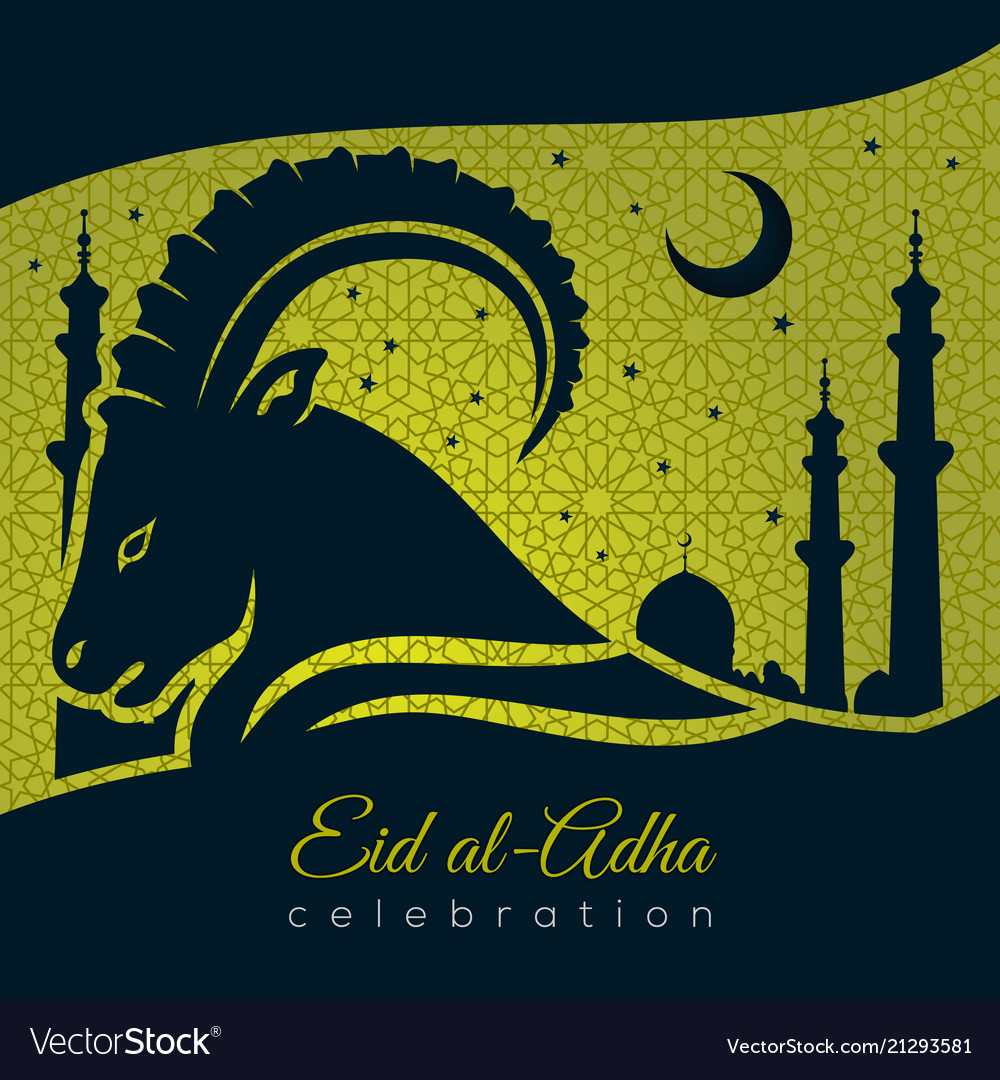 Muslim festival of sacrifice eid-al-adha Vector Image