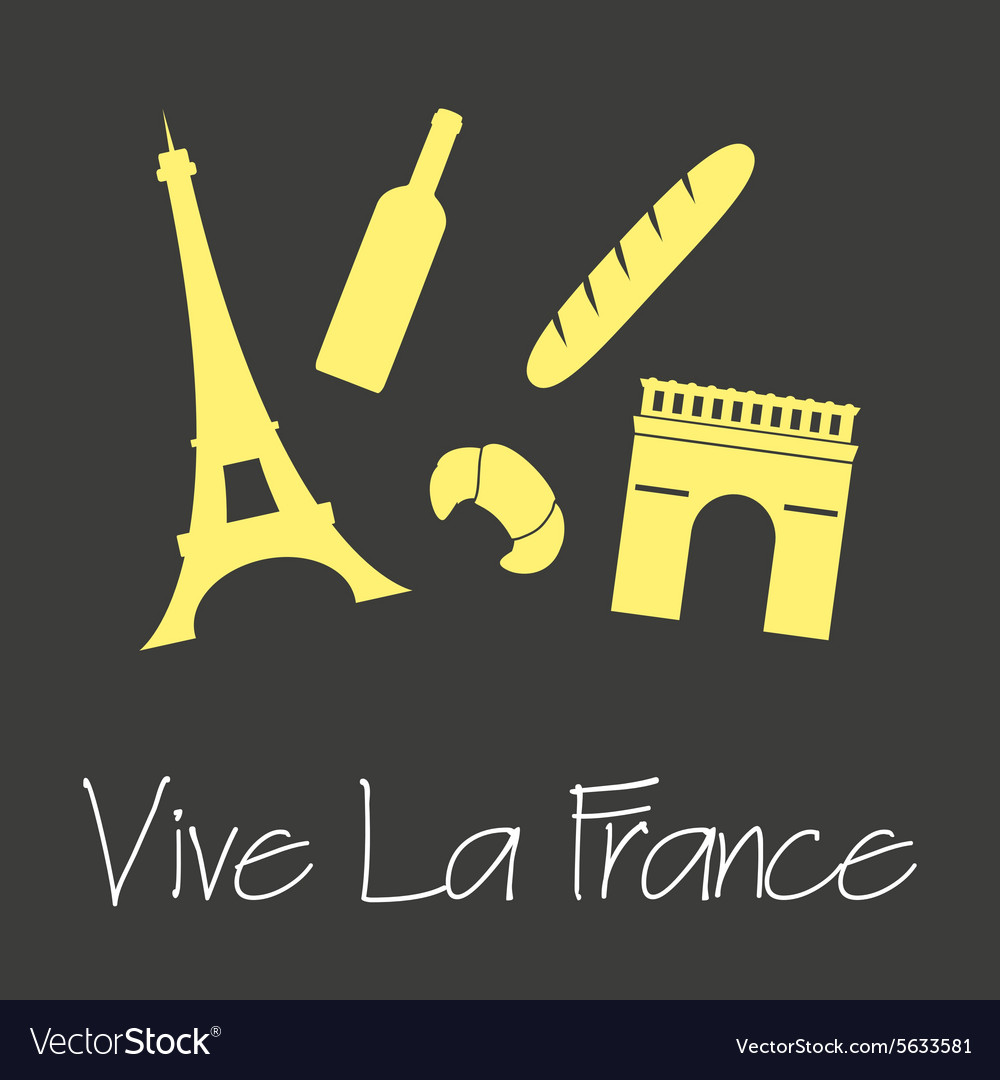 vive la france celebration symbols simple banner simple banner