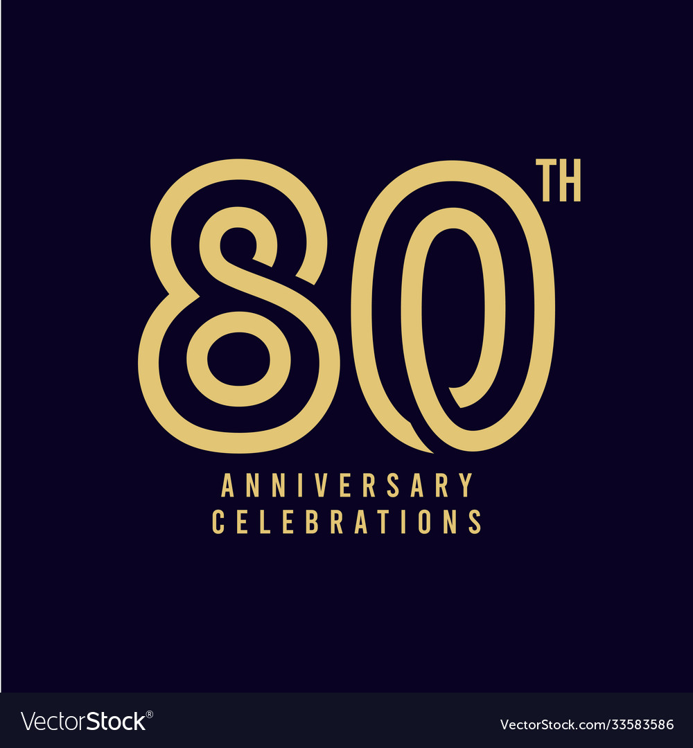 80 th anniversary celebration template design