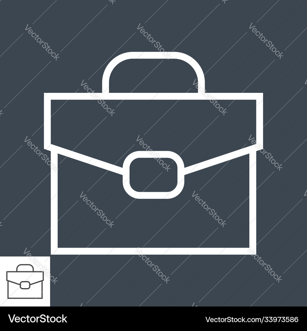 Briefcase thin line icon Royalty Free Vector Image