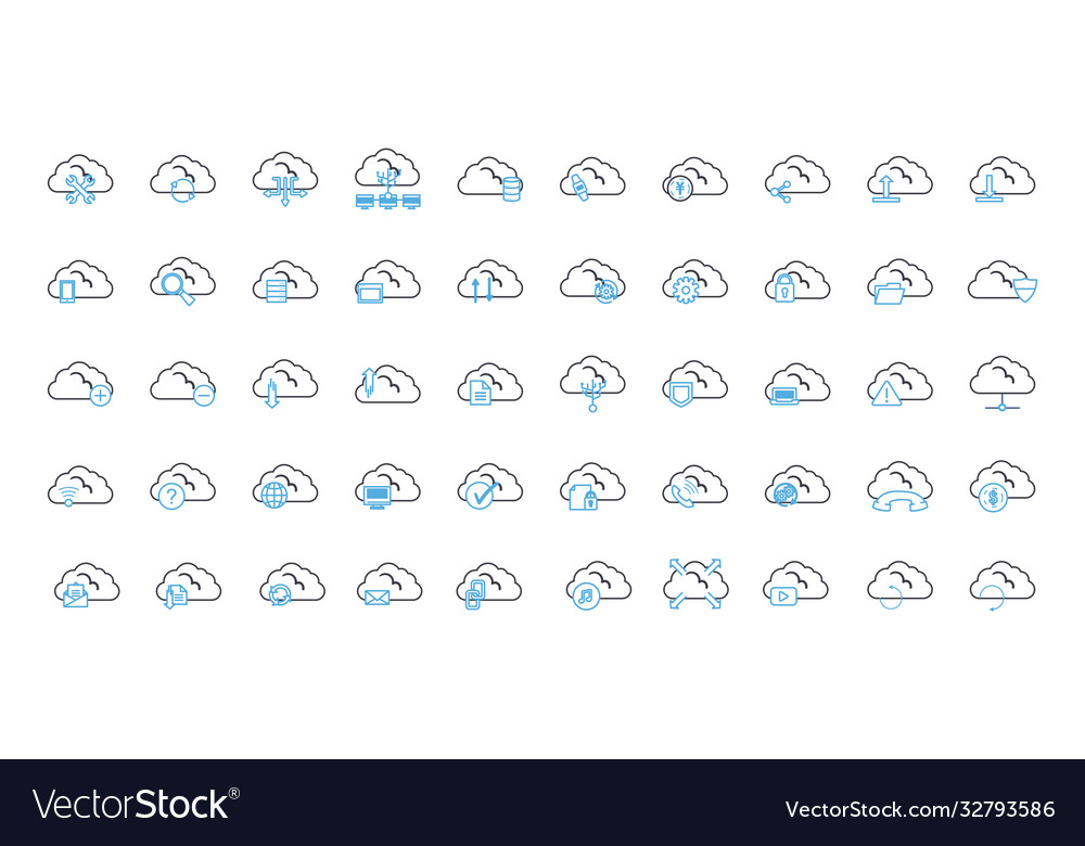 Cloud-Computing-Line-Stil-Icon-Set-Design