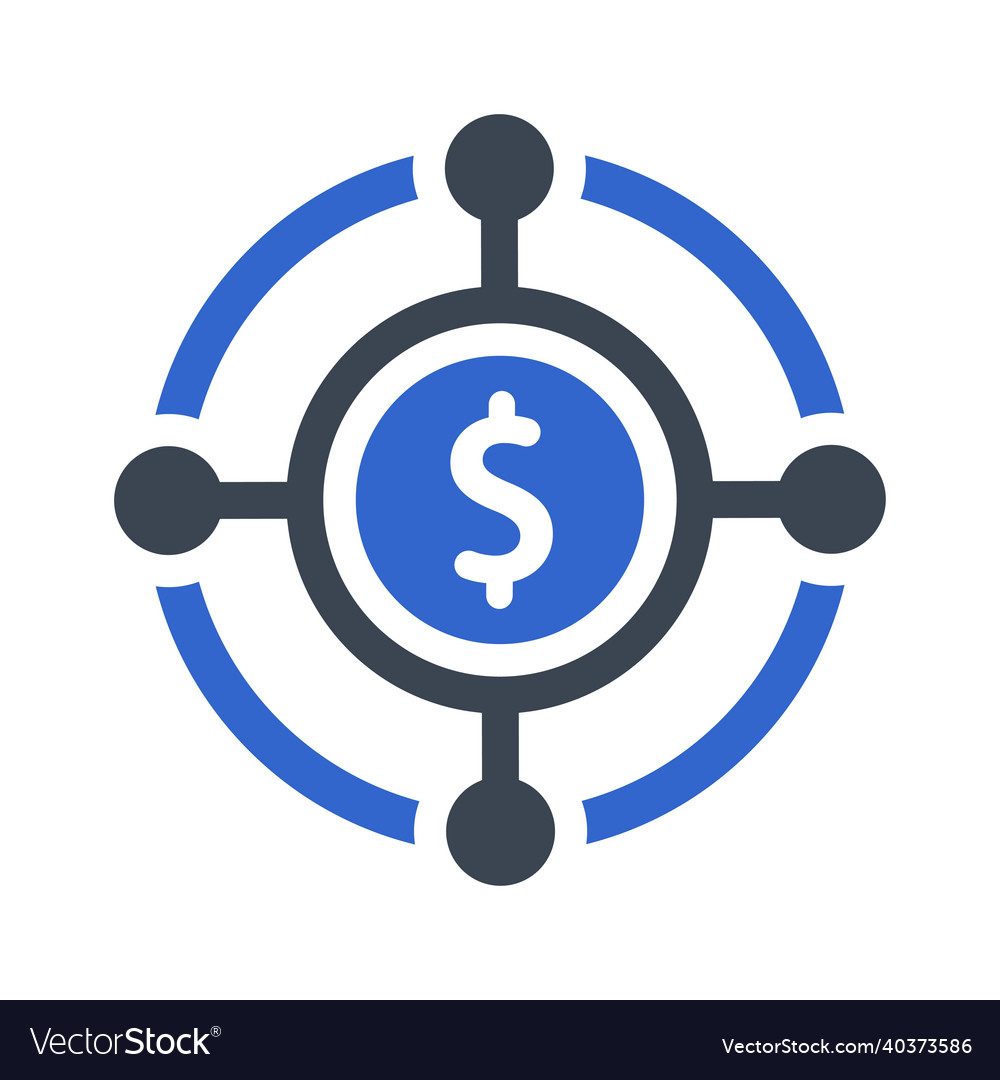 Financial network icon