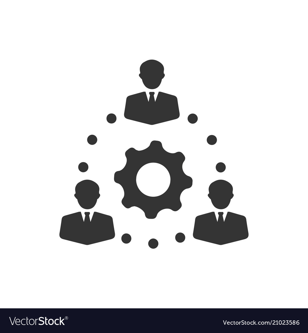 Teamwork solution icon Royalty Free Vector Image