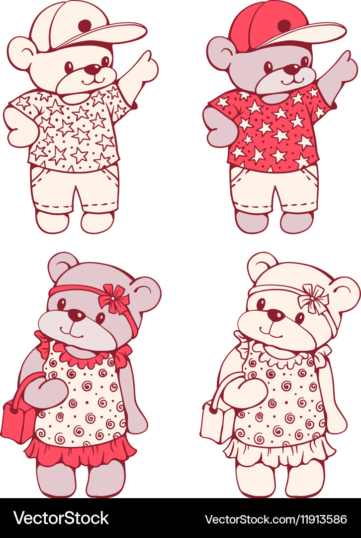 Teddy bear Royalty Free Vector Image - VectorStock