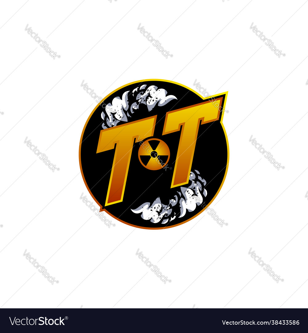 Tt logo monogram esport gaming with gas shape