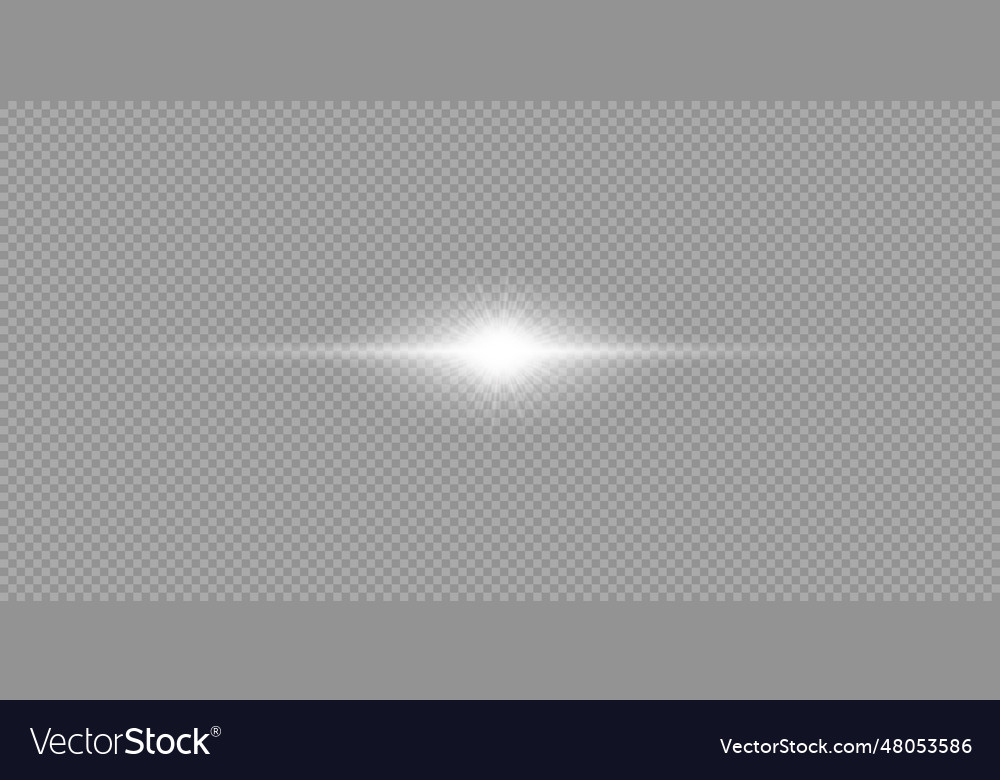 White horizontal light effect of lens flares