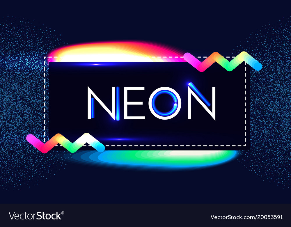 Abstract trendy shining neon banner colorful Vector Image