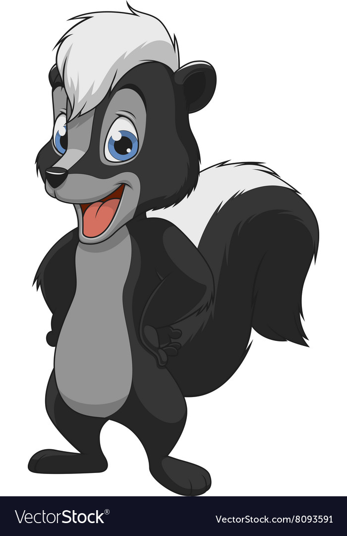 Little funny skunk Royalty Free Vector Image - VectorStock