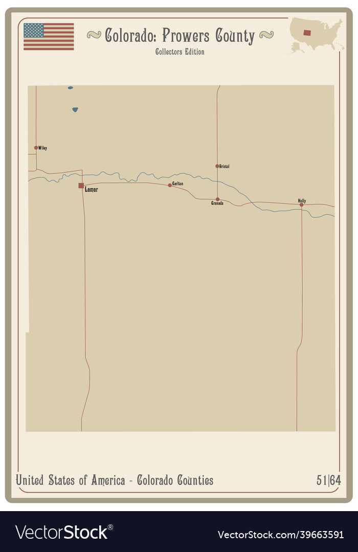 Map of prowers county in colorado