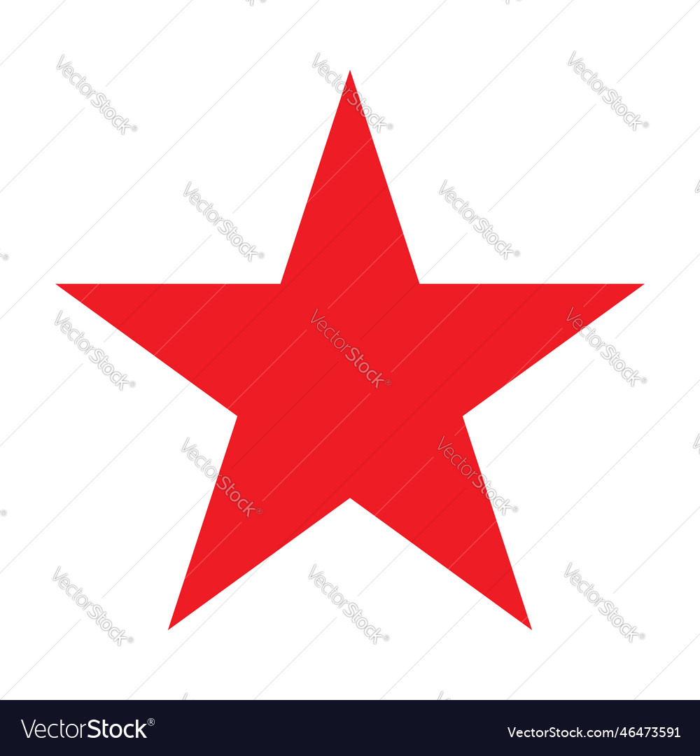 Red Star Shape Symbol Royalty Free Vector Image