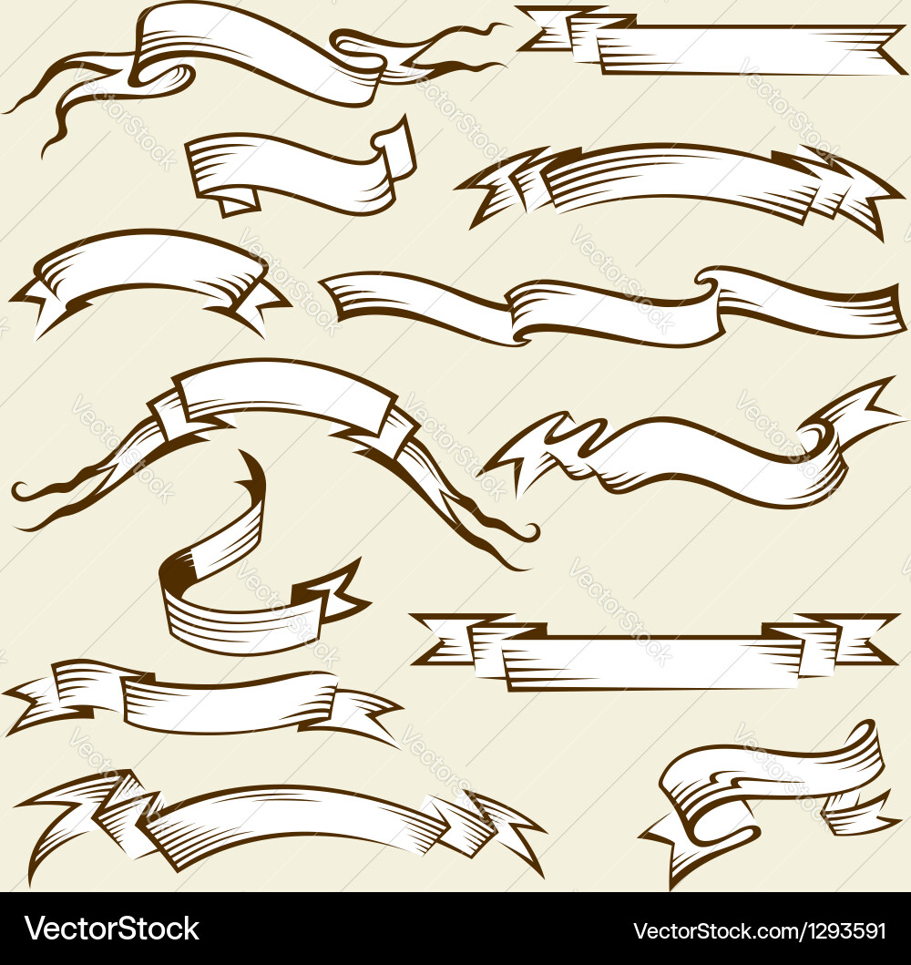 Ribbon set Royalty Free Vector Image - VectorStock
