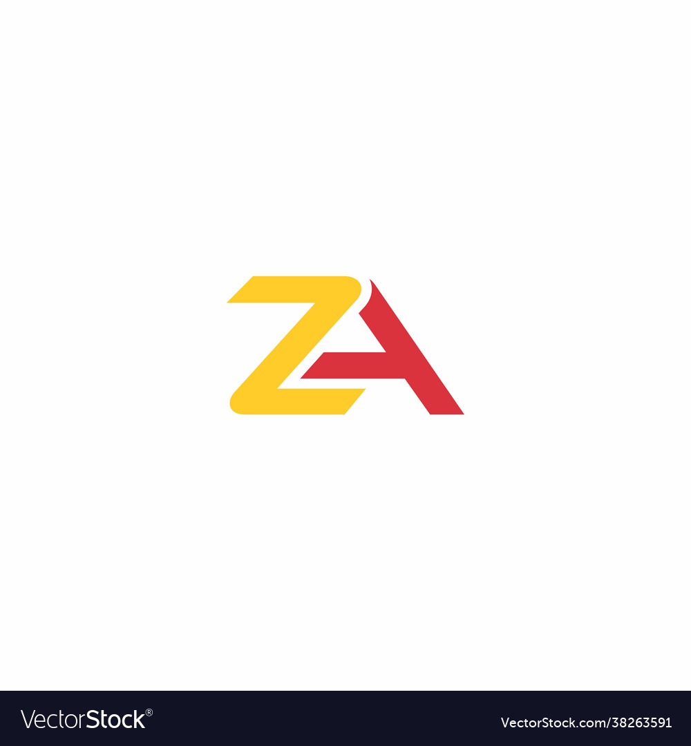 Za logo simple design Royalty Free Vector Image