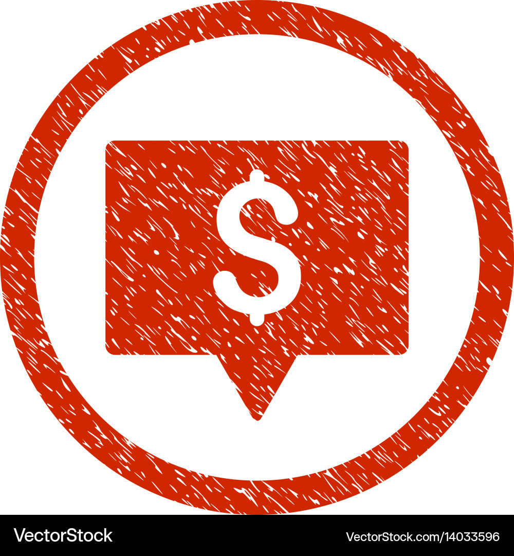Bank map pointer rounded grainy icon Royalty Free Vector