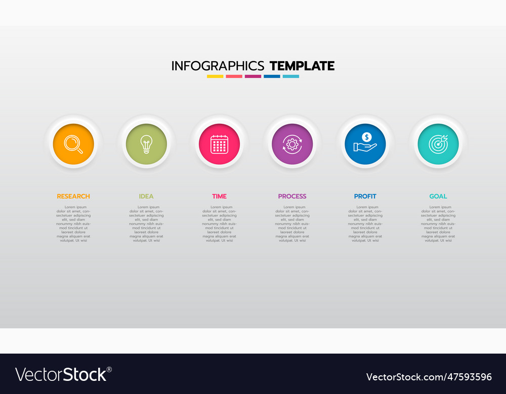 Business Infographic Vorlage Prozess mit einfach