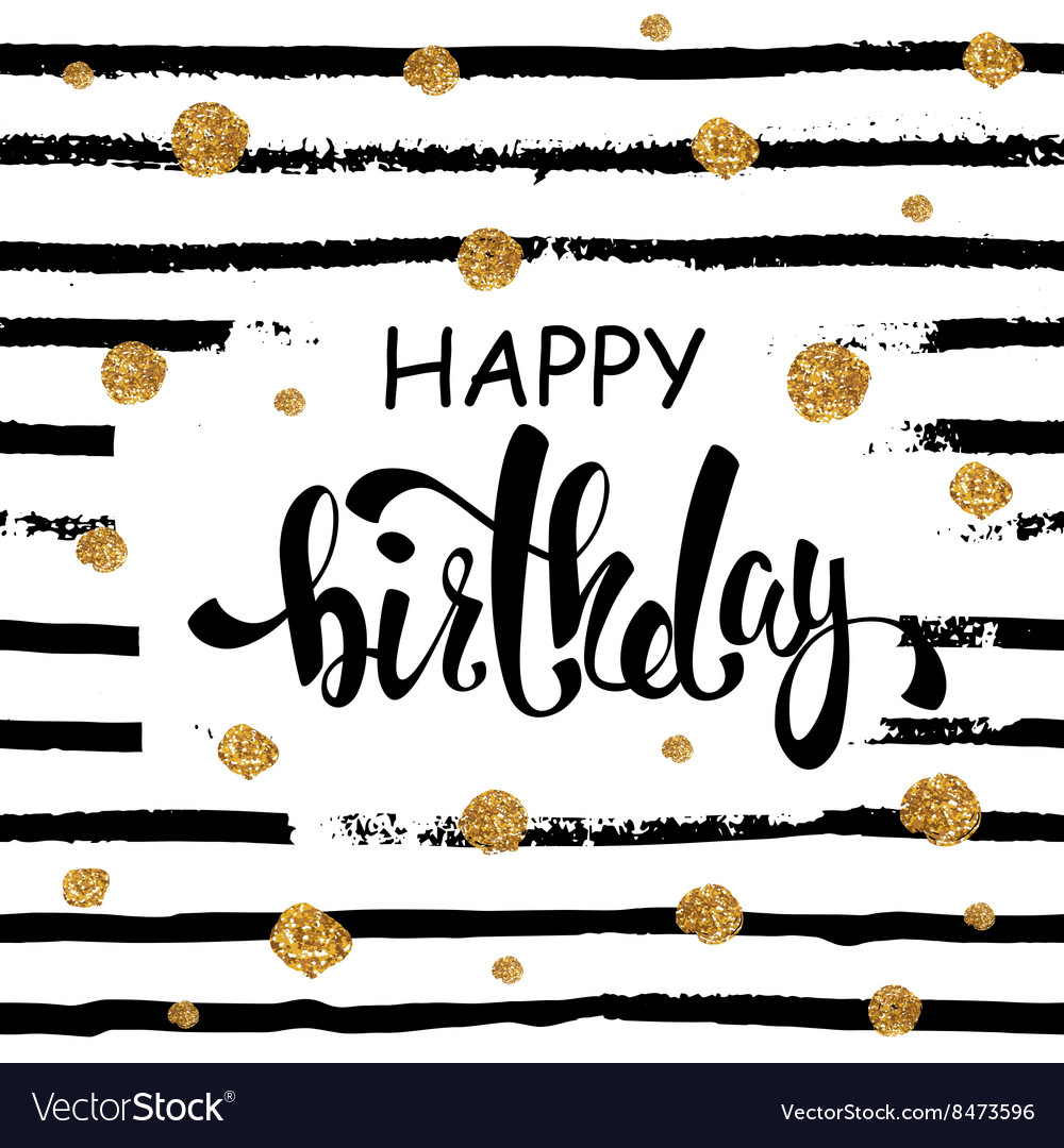 Happy Birthday greeting card poster placard Vector Image