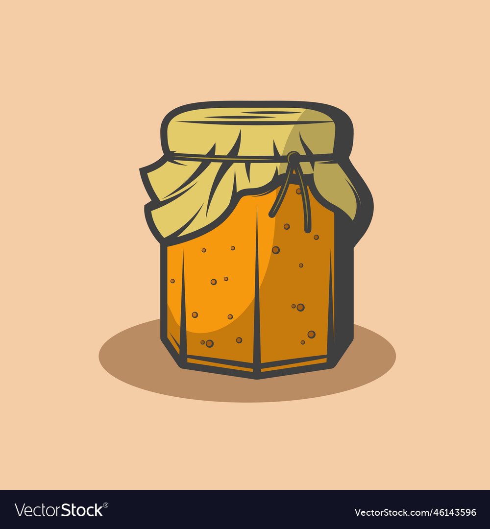 Honey jar Royalty Free Vector Image - VectorStock