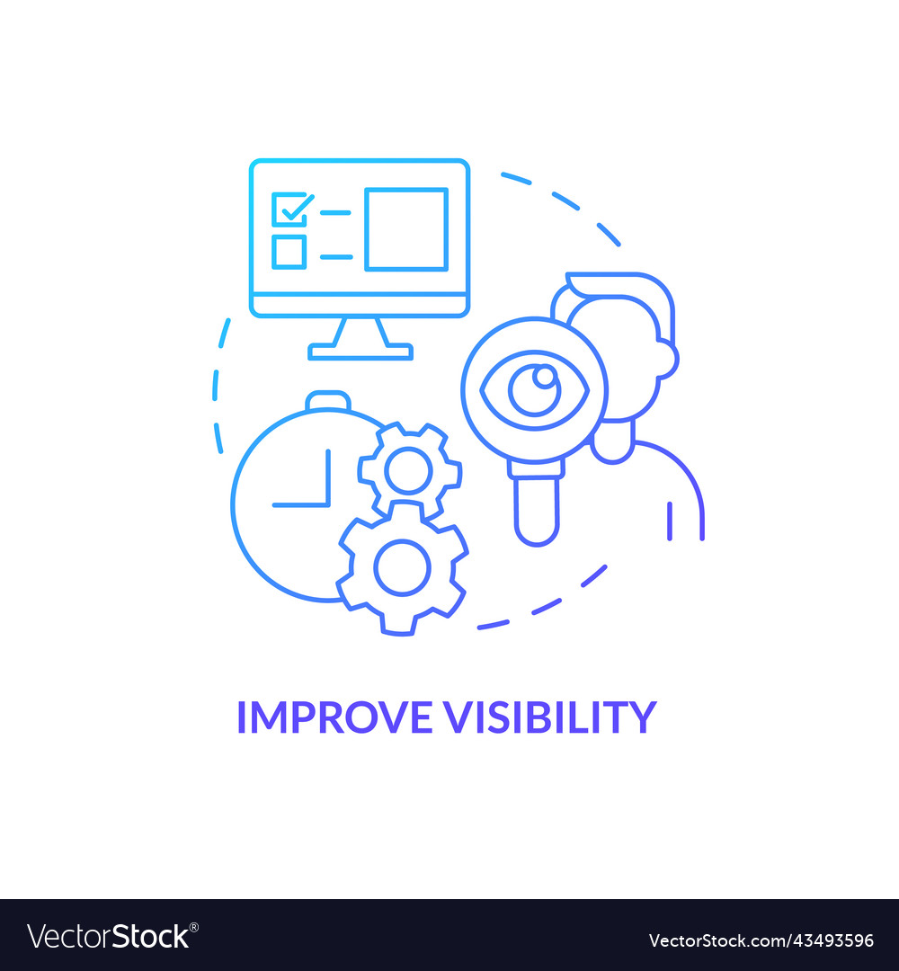 Improve visibility blue gradient concept icon Vector Image