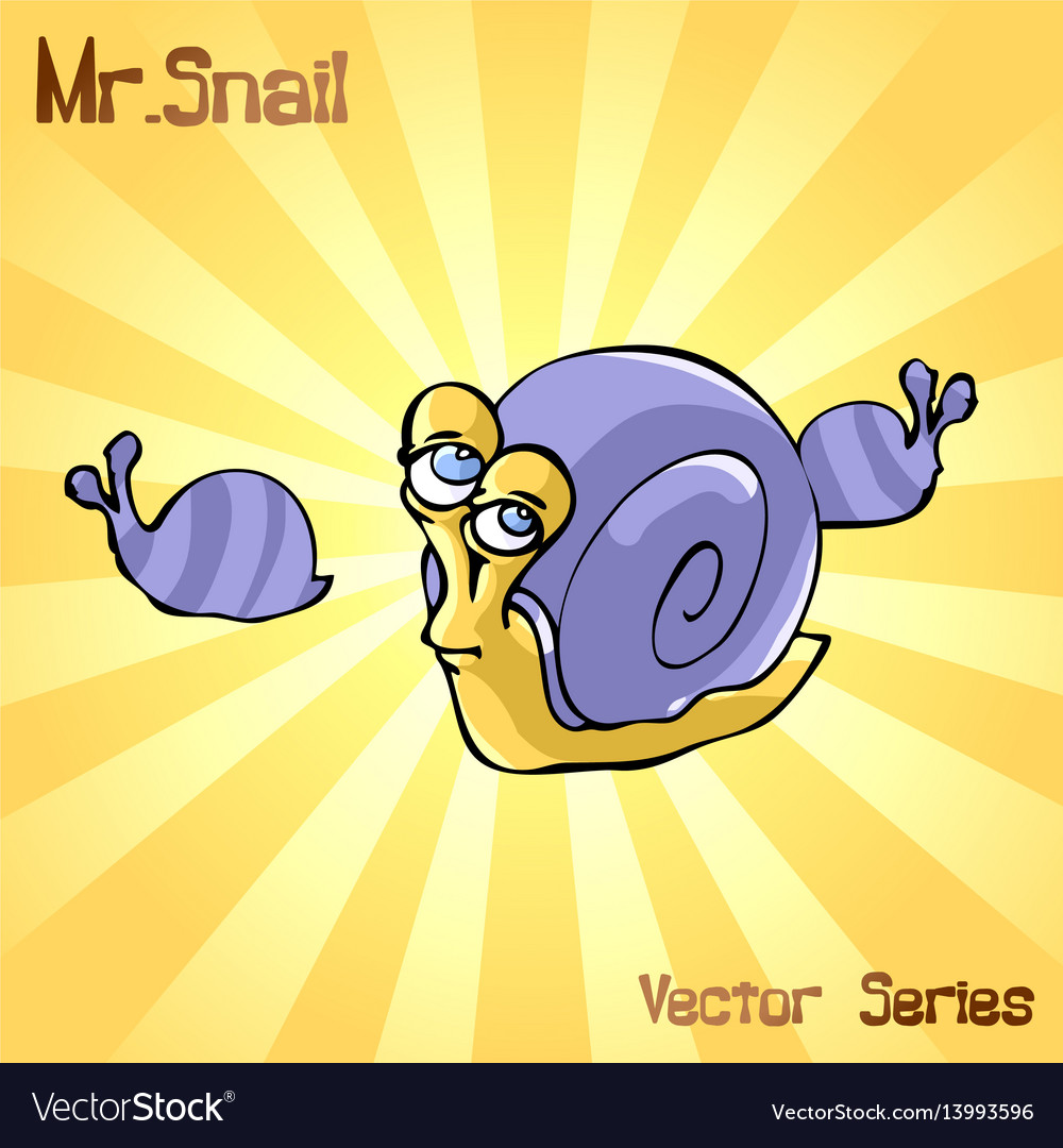 Mr snail with principal Royalty Free Vector Image