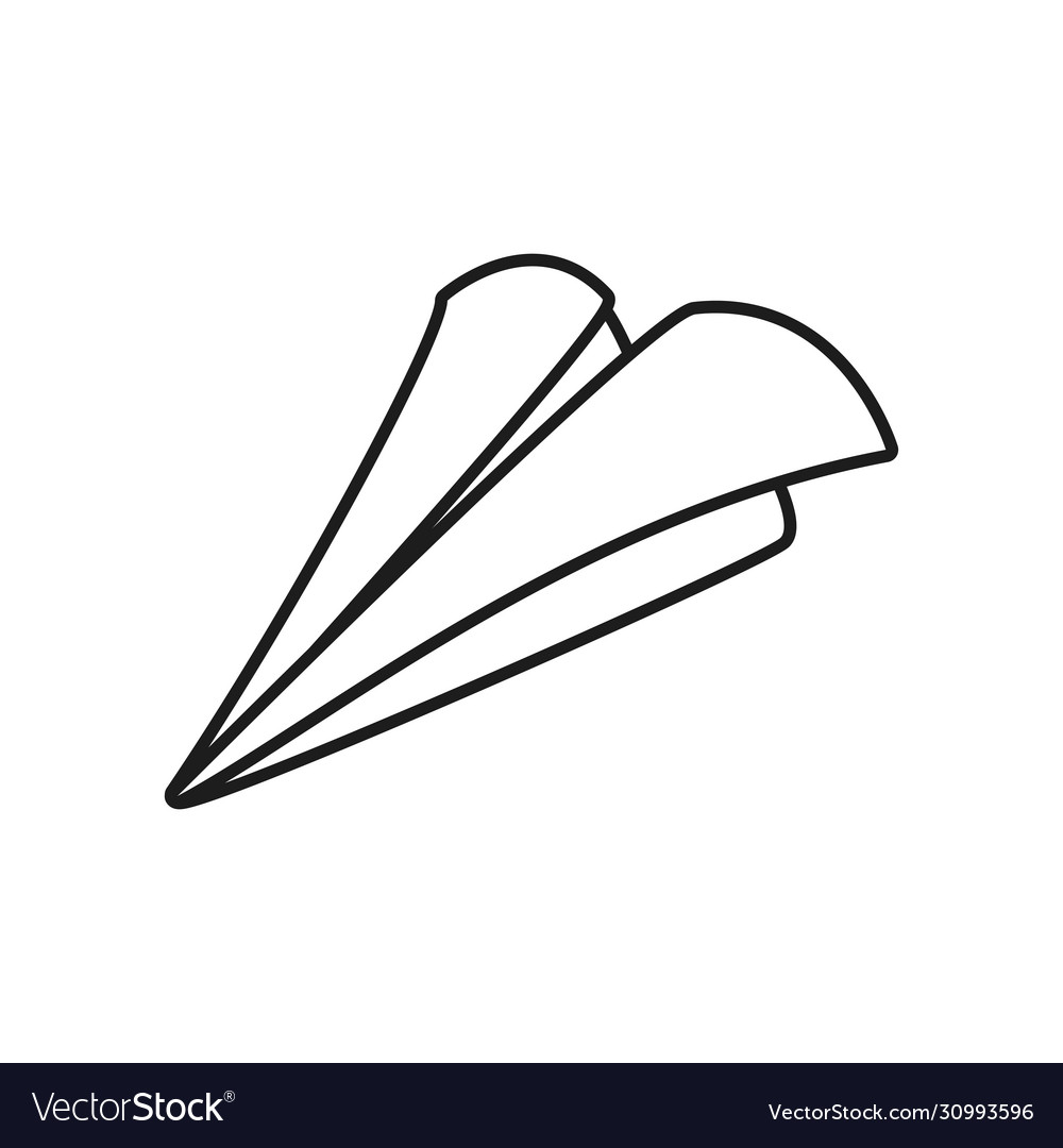 Paper plane icon line style