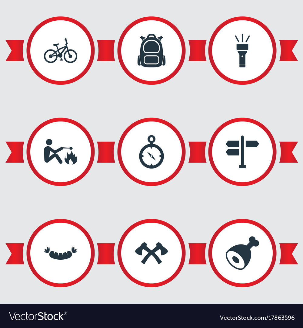 Set von einfachen Camp-Icons