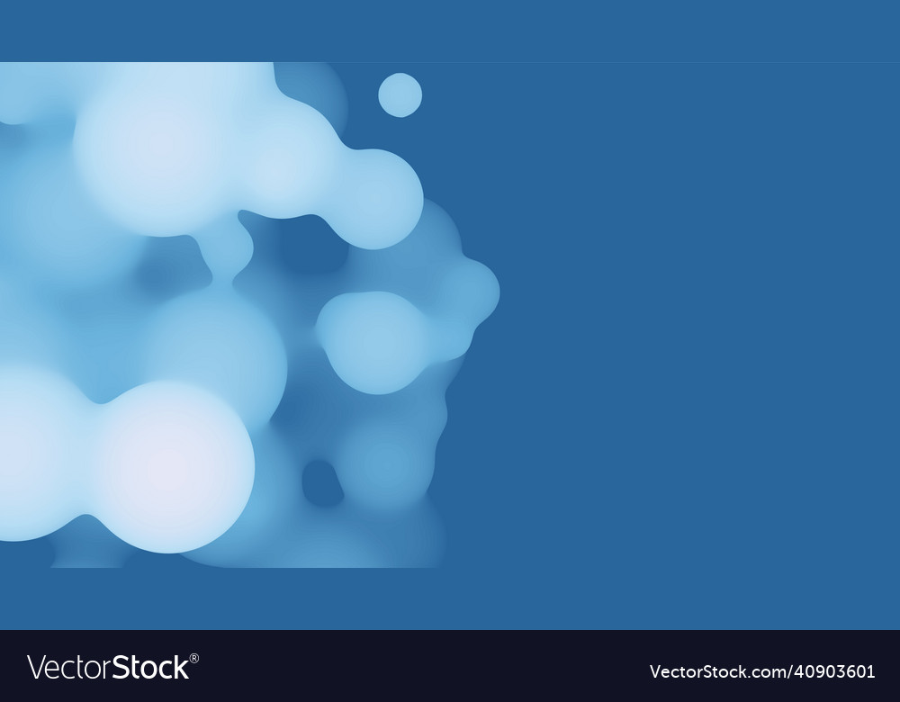 Abstract 3d fluid metaball shape with bluish balls vector image Abstract 3d fluid metaball shape with bluish balls