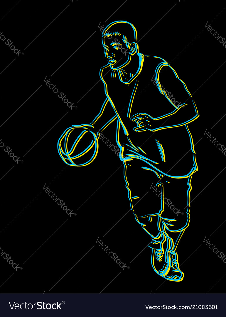 Basketball player playing