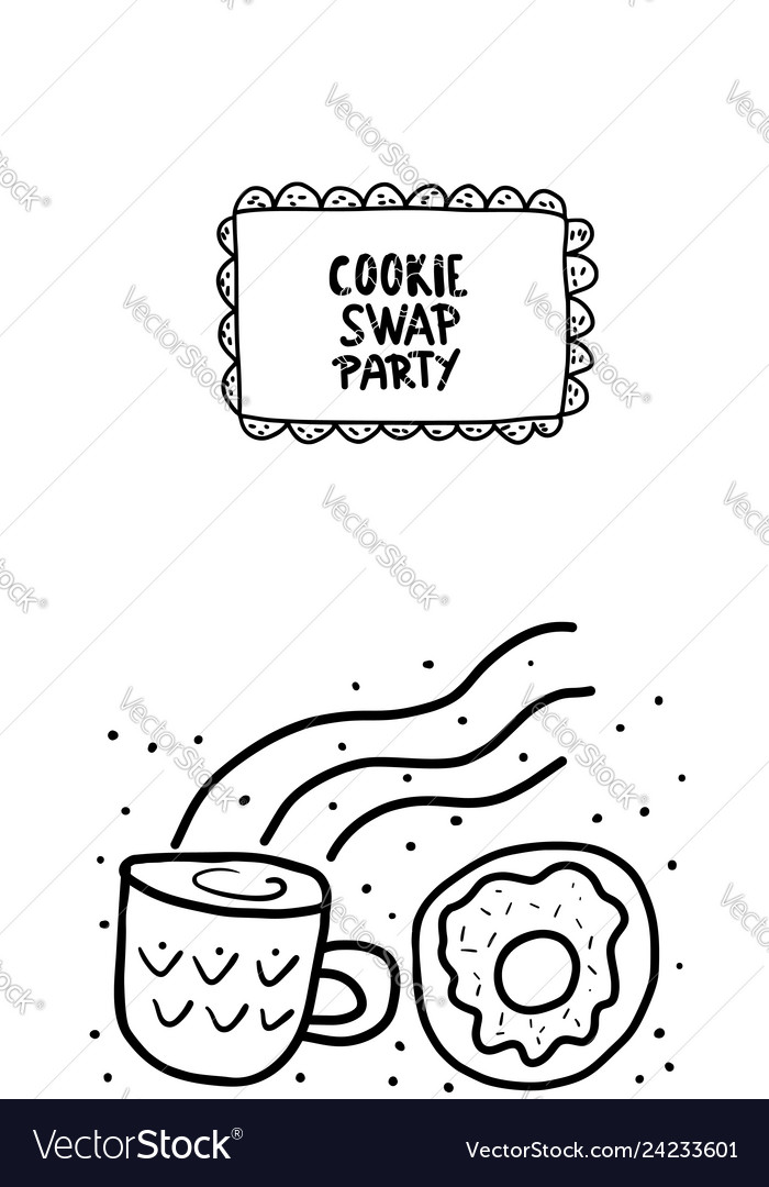 Cookie swap lettering concept design