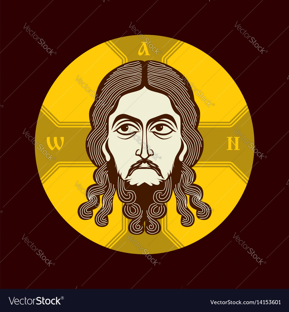 Face of the lord and savior jesus christ Vector Image