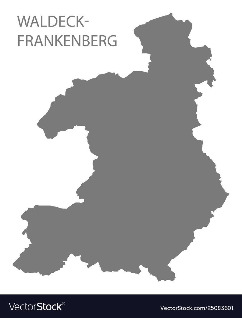 Waldeck-frankenberg grey county map hessen