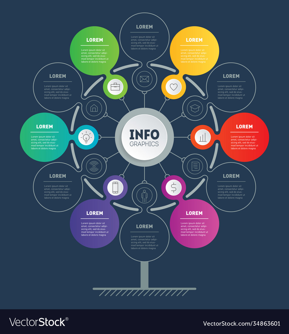 Web template tree or diagram development Vector Image