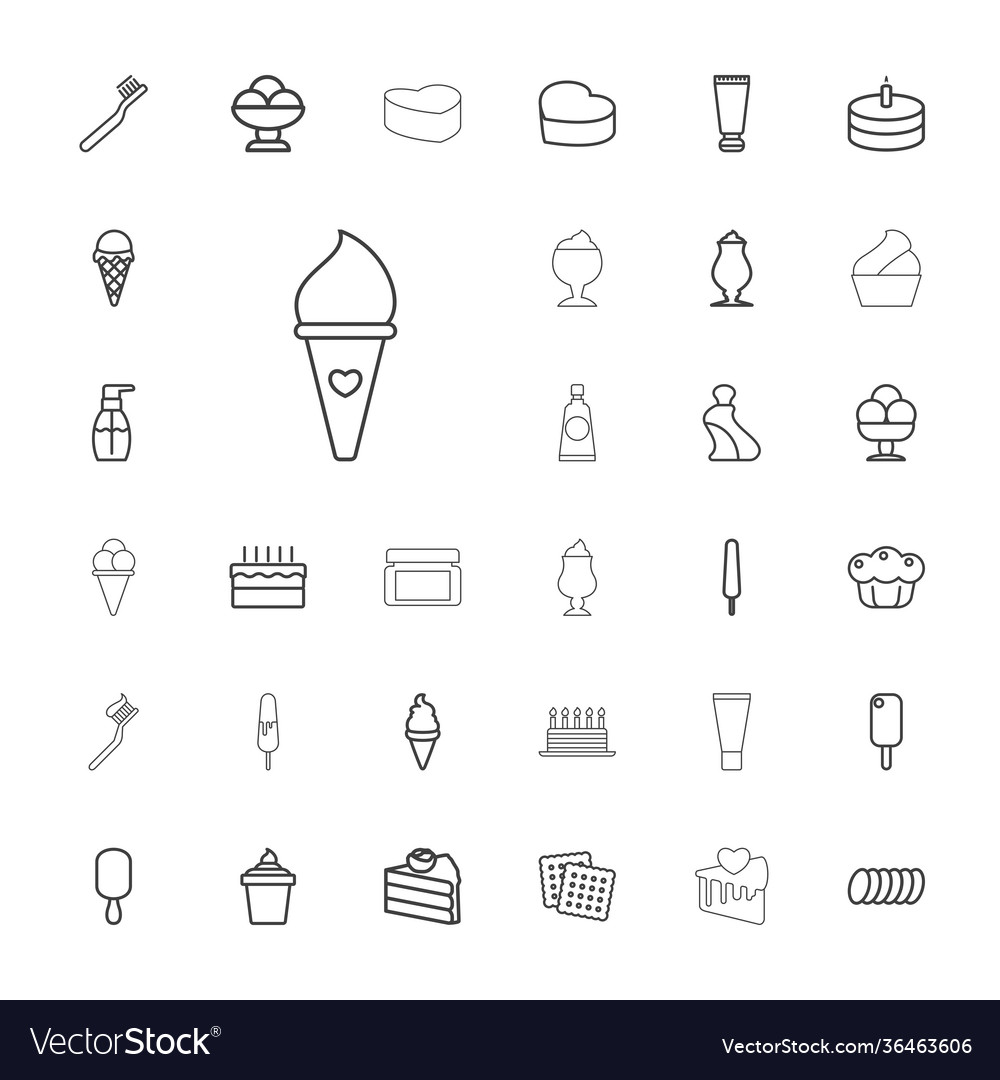 33 cream icons