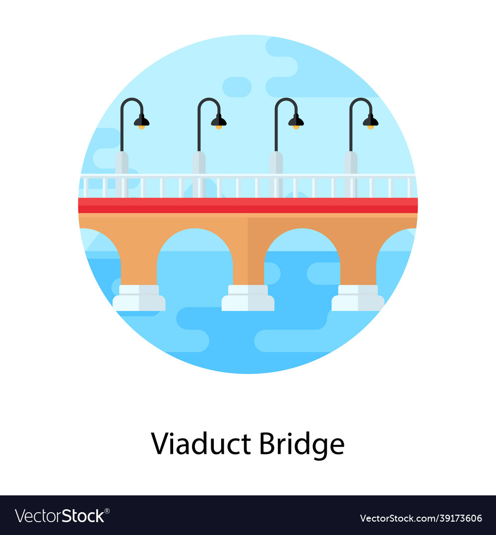 Borden carleton bridge Royalty Free Vector Image
