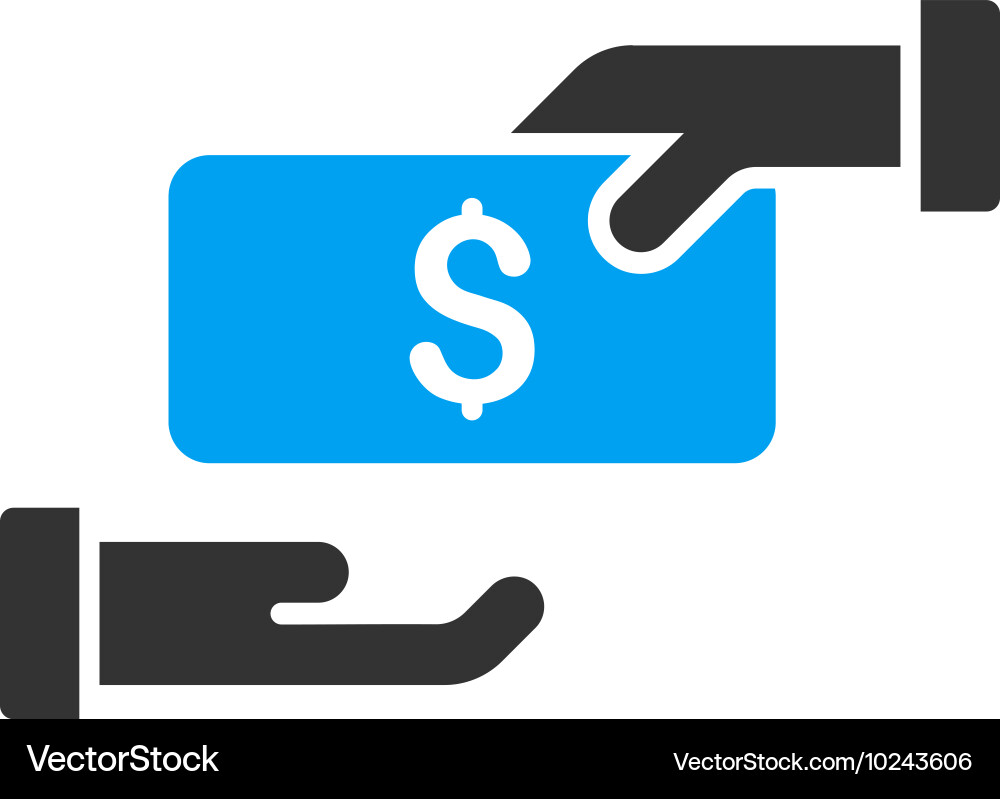 Bribe flat icon Royalty Free Vector Image - VectorStock