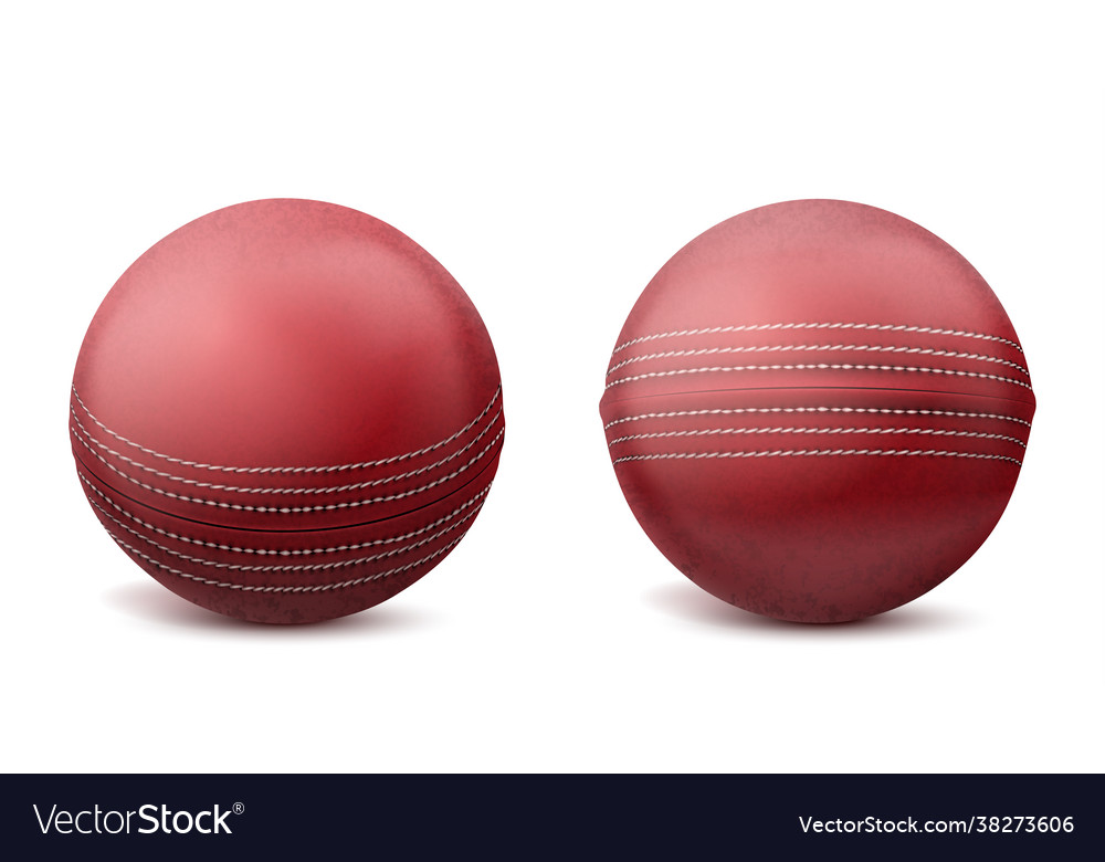 Cricket balls set isolated on white background