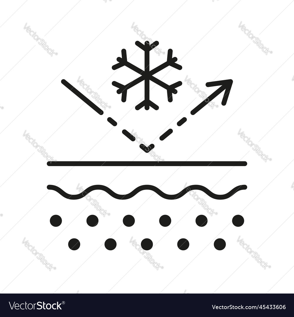 Effect of skin cold outline pictogram barrier