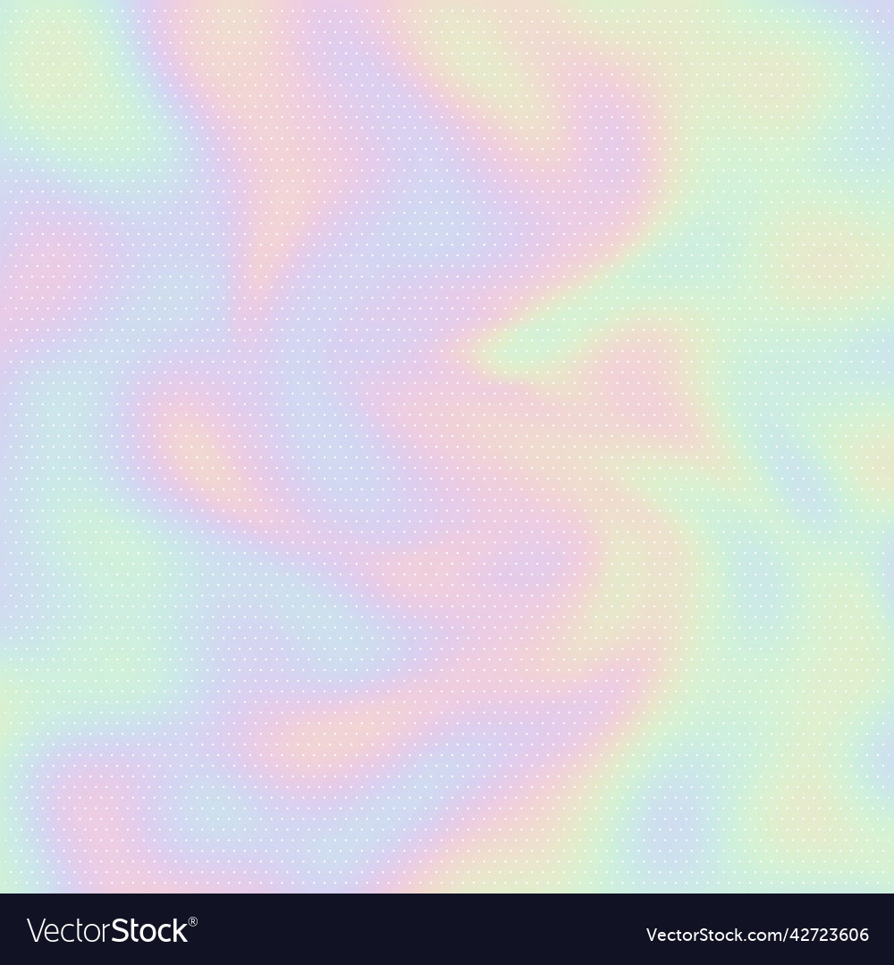 Hologram background with halftone dots overlay Vector Image