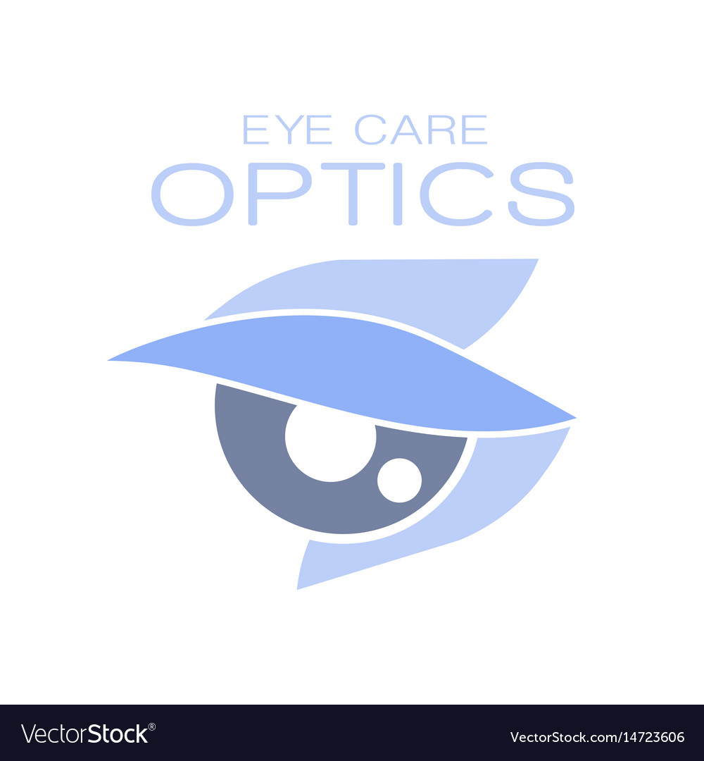 Optics eye care logo symbol oculist sign Vector Image