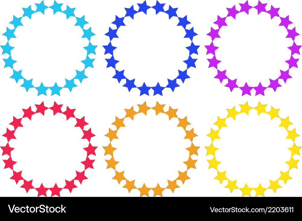 Circles made of stars Royalty Free Vector Image