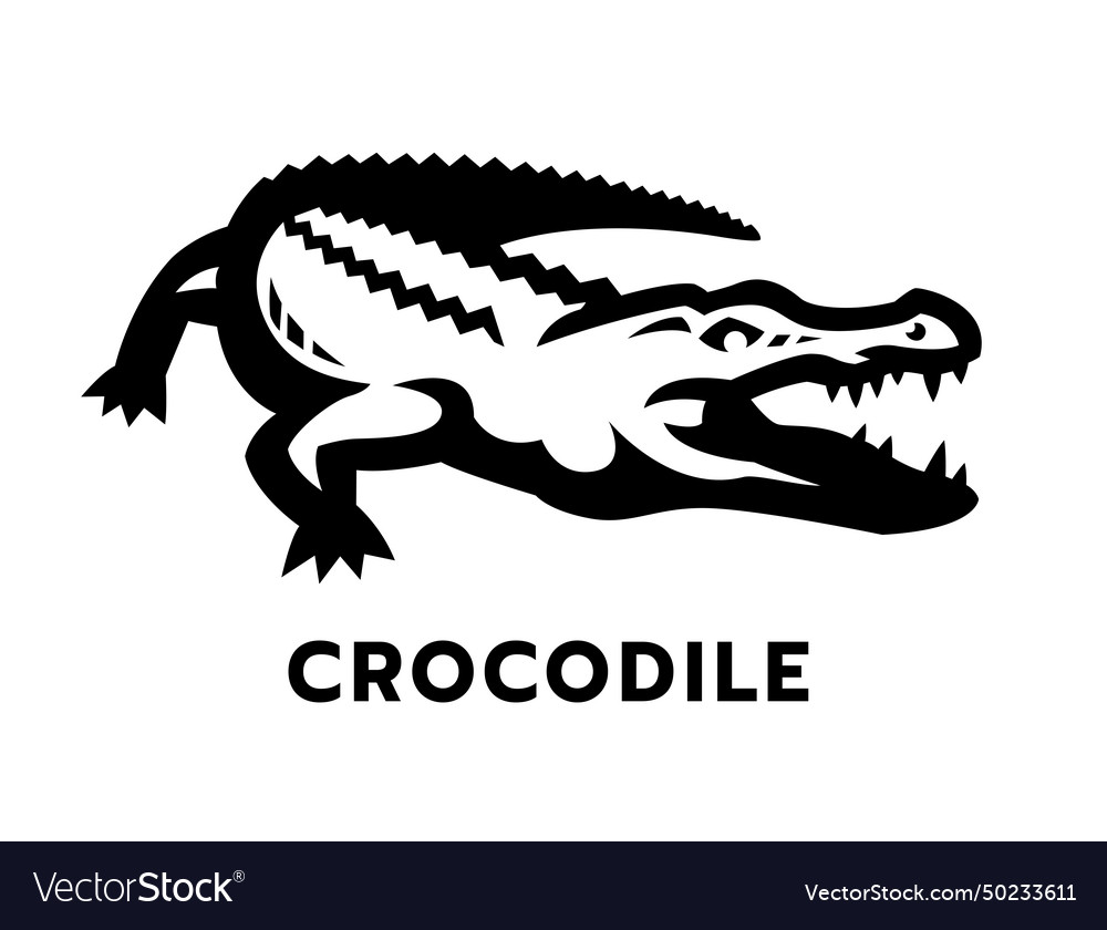 Crocodile aligator logo Royalty Free Vector Image