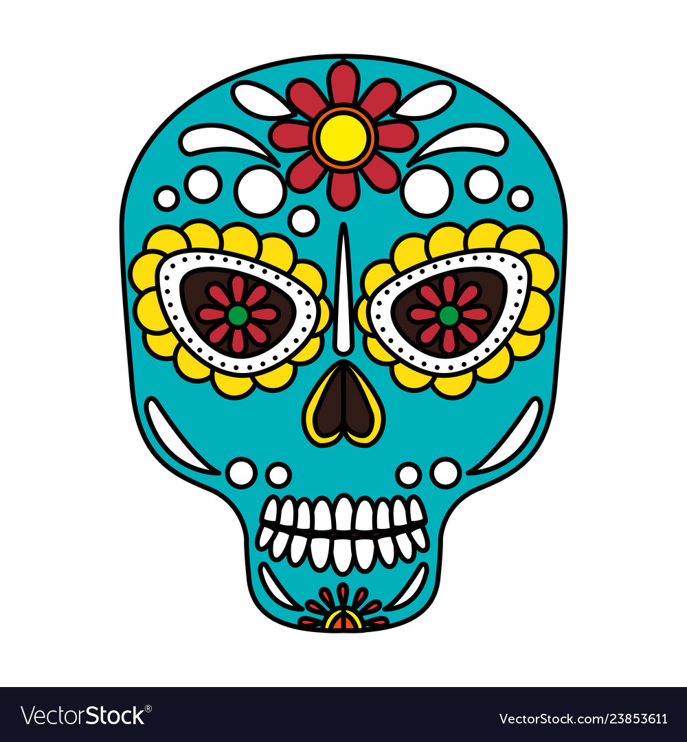 Mask of the santa death Royalty Free Vector Image